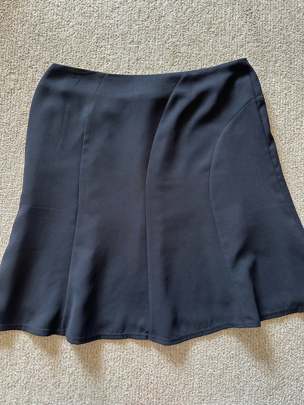 Vintage Jessica Black Tailored Flare Skirt |Y2K Minimalist Coquette Office Sleek